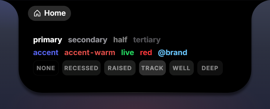 The color roles as text, and the surface roles as boxes