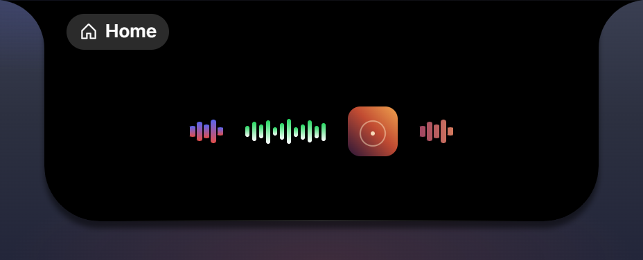 Three visualizers: a two-stop gradient, a twelve-bar height-grow one, and one colored from album art